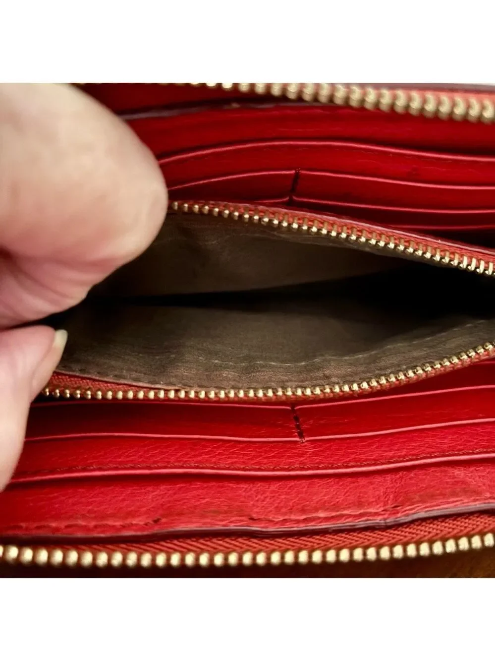 Chloé Marcie Red Leather Long Zip Around Wallet/Great Condition